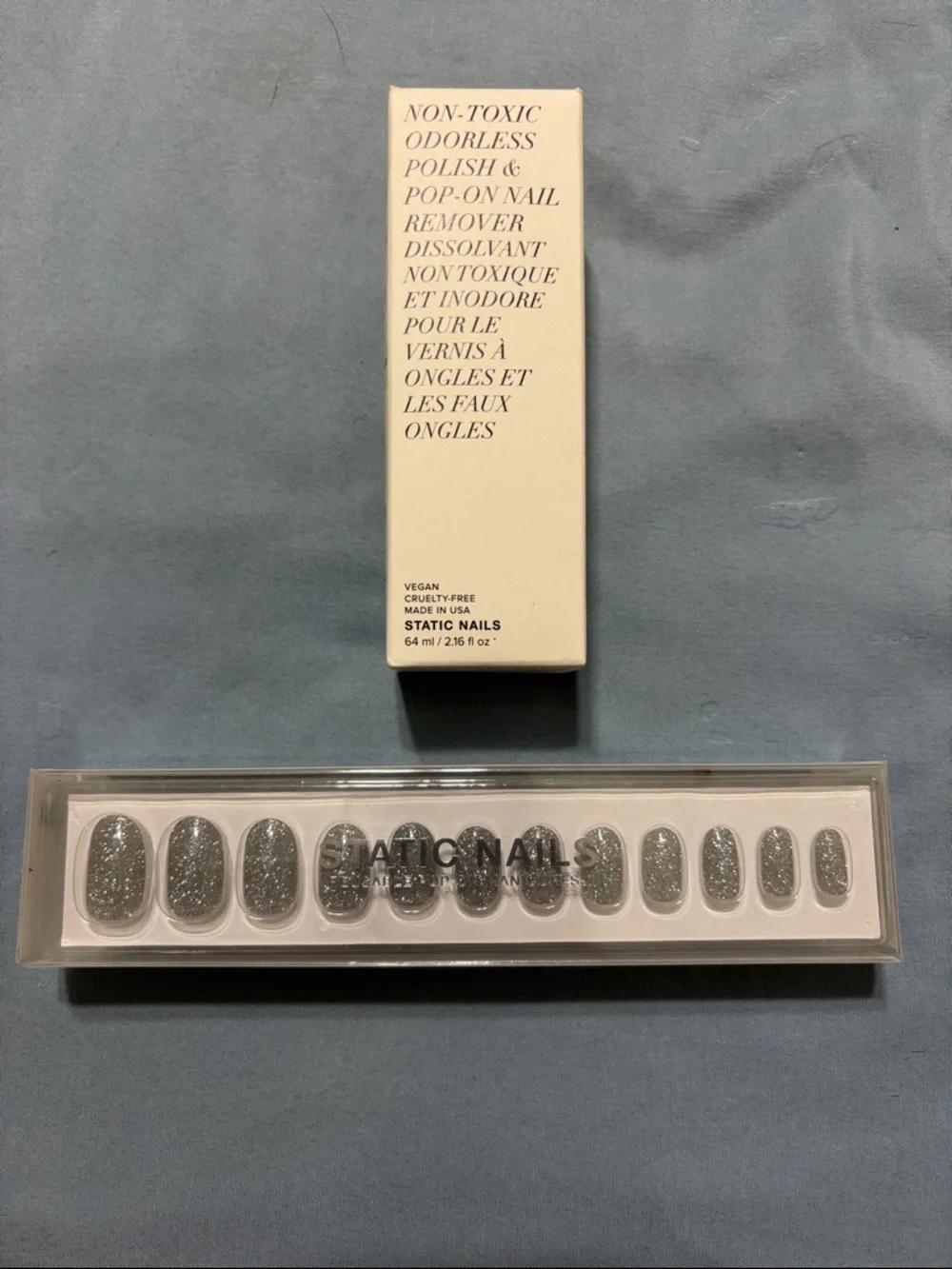 Static Nails Crushed Diamonds Nails and Remover Set